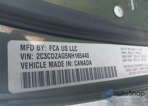 2022 Dodge Challenger Sxt из США, поврежденный, VIN 2C3CDZAG5NH165440